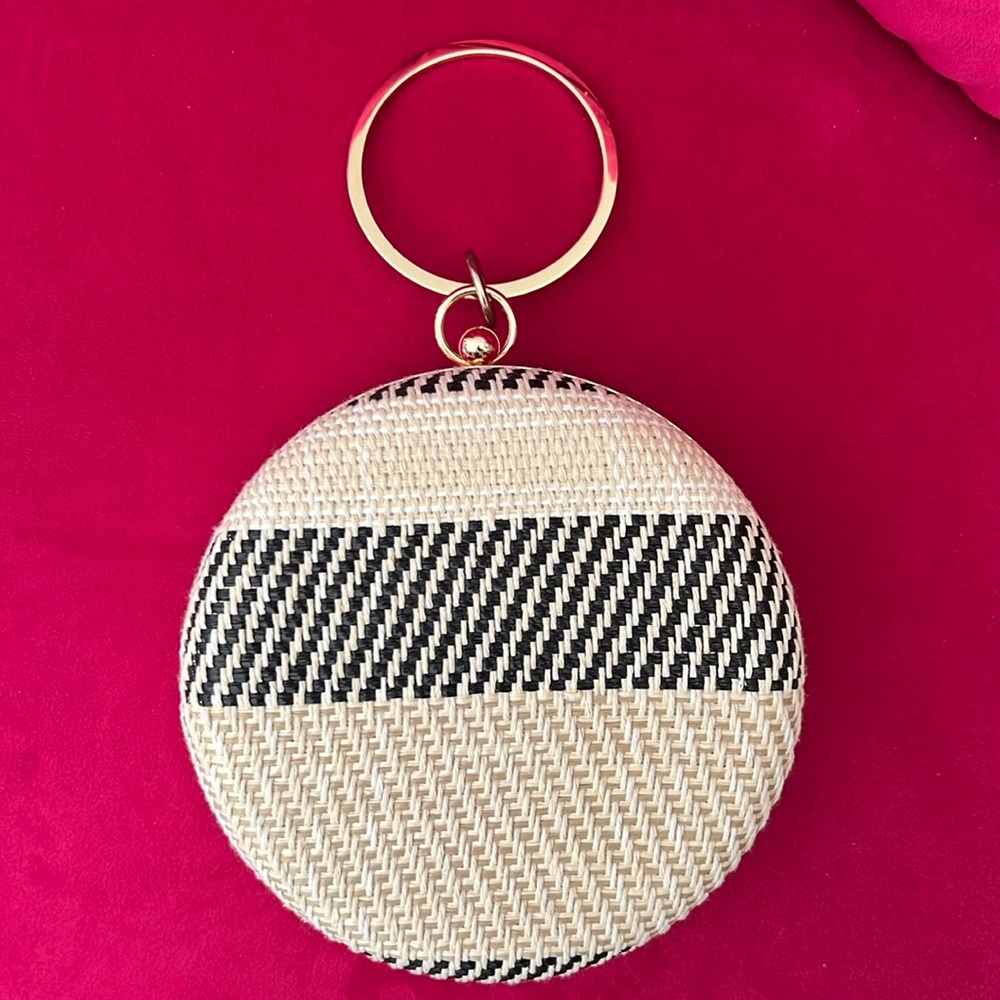 Black & Tan Dainty Clutch/Crossbody Bag